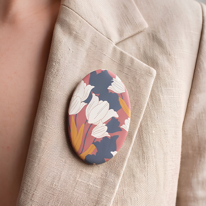 Broche ovale