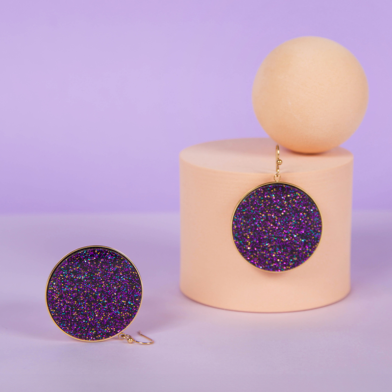 Bloucles d'oreille - collection purple rain