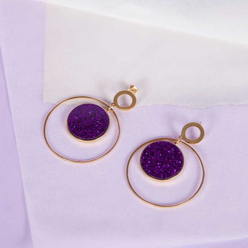 Boucle cerclée - collection puple rain