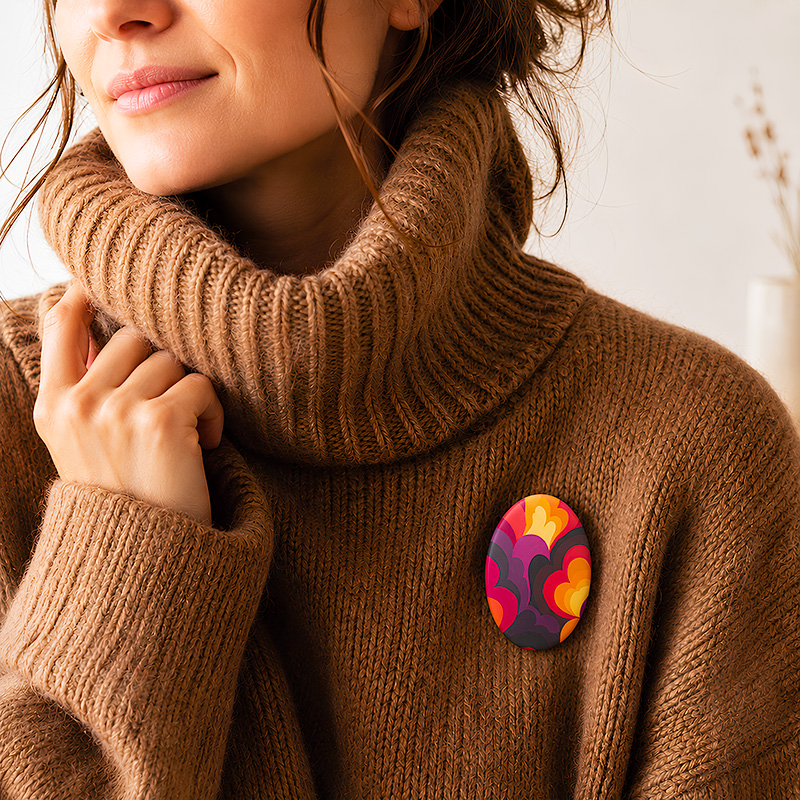 Broche ovale
